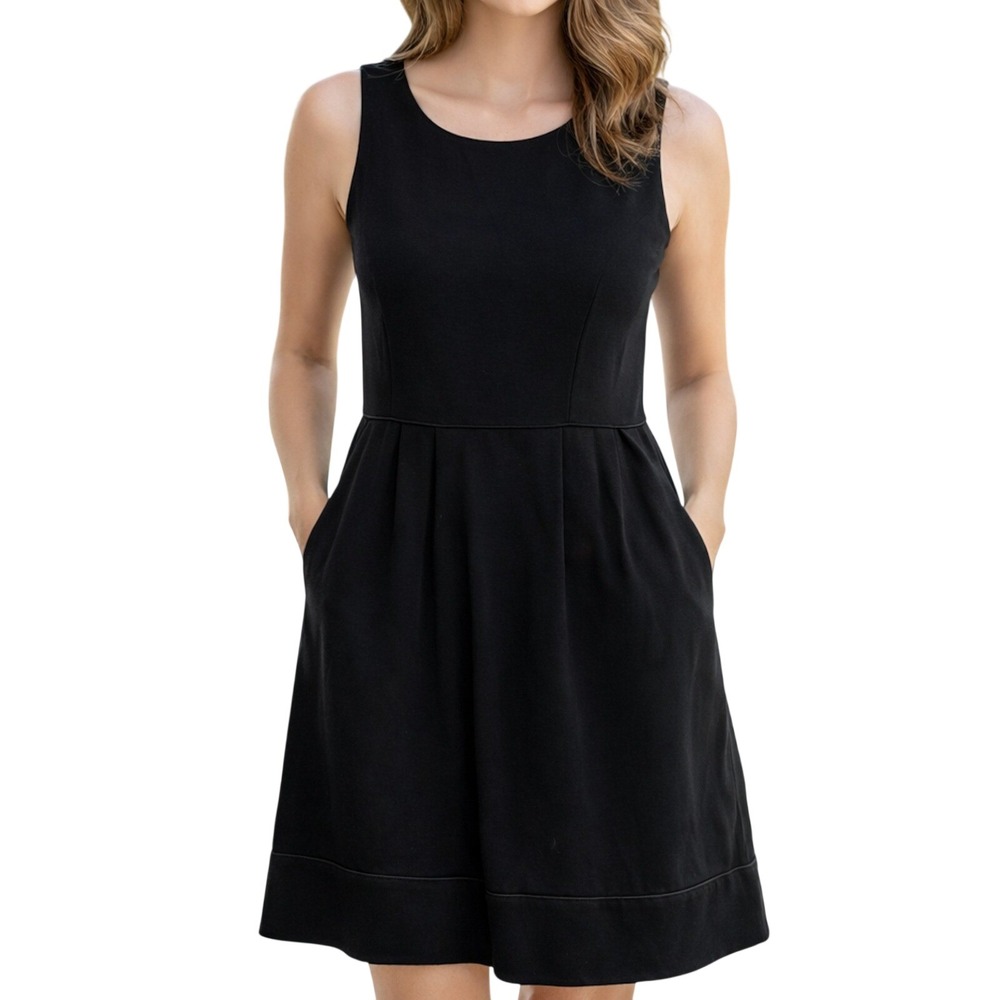 Diane‎ Von Furstenberg Black Sleeveless Fit & Flare Dress SIZE 6